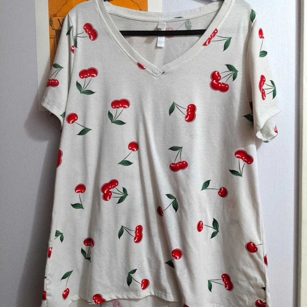 Cherry Print LuLaRoe Tunic Top